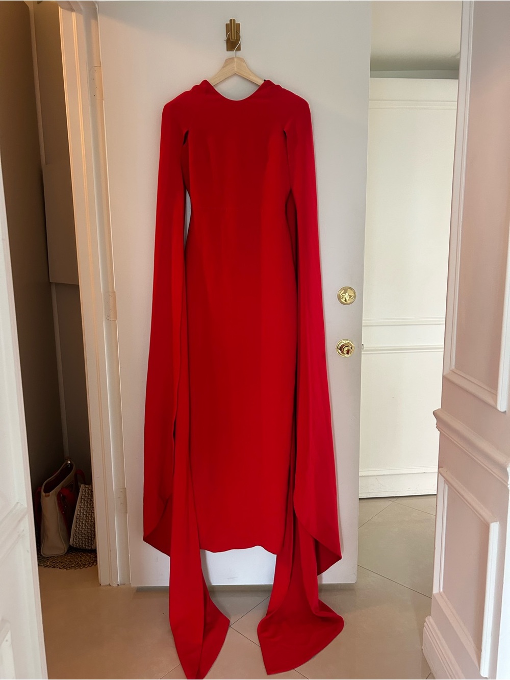 Sophie et Voilà Red Cape Gown, Size 36